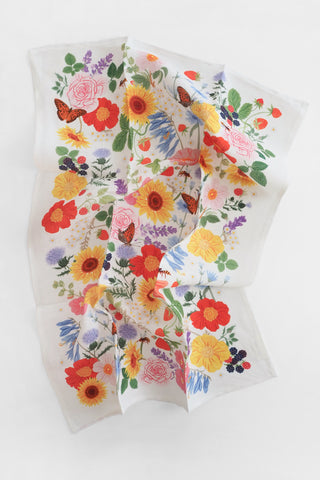 Summer 100% Linen Tea Towel