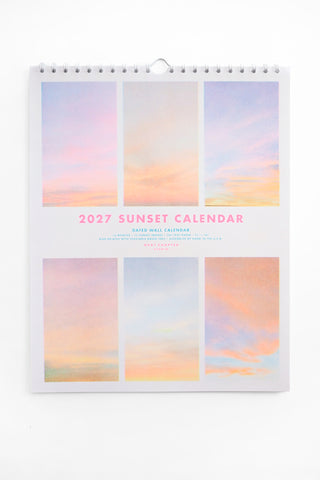 Sunsets 2027 Risograph Wall Calendar