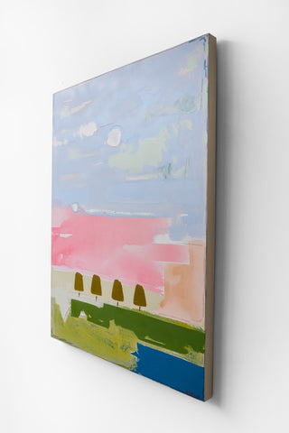 Abstract painting on a white wall