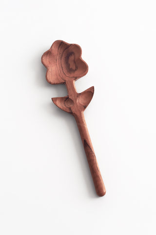 Teak Flower Shaped Spoon