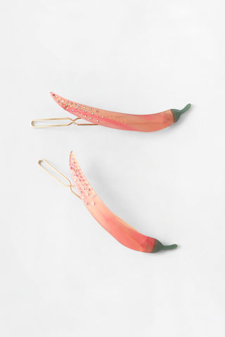 Thai Chili Pepper Barrette Set