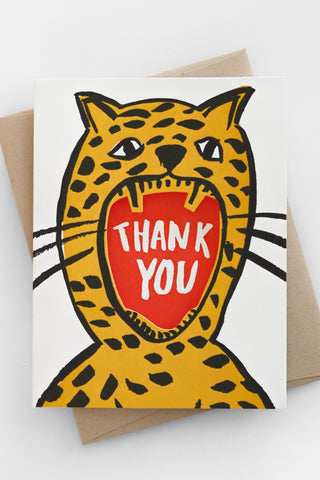 Thank You Cheetah Greeting Card