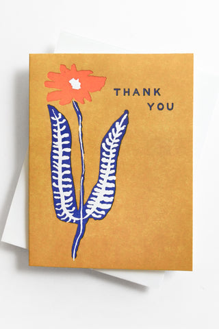 Thank You Flower Stem Greeting Card