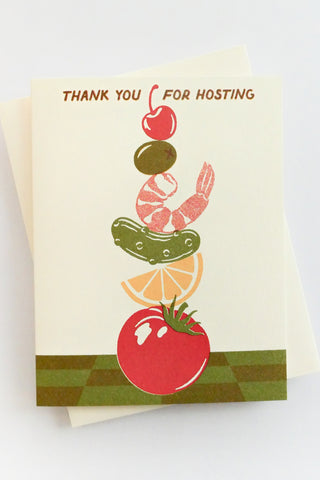 Thank You For Hosting Greeting Card