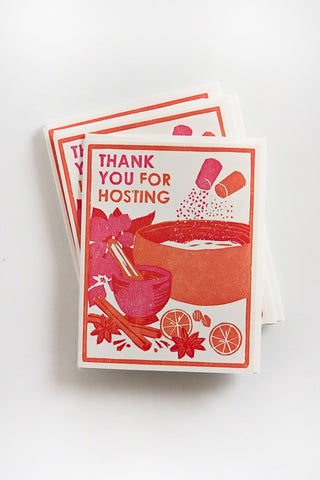 Thank You For Hosting Greeting Card, Box of 6