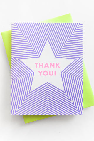 "Thank You" Radiating Star Greeting Card