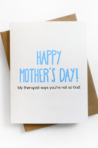Therapist Mother's Day Greeting Card