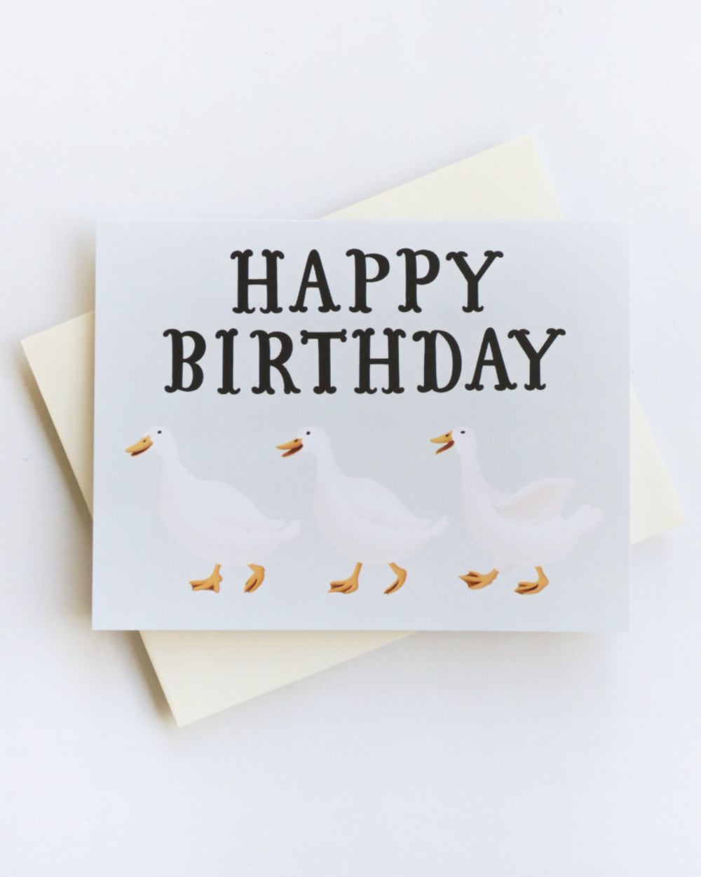 Three Ducks Happy Birthday Greeting Card – Nahcotta