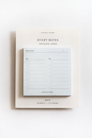 Time Block Sticky Note