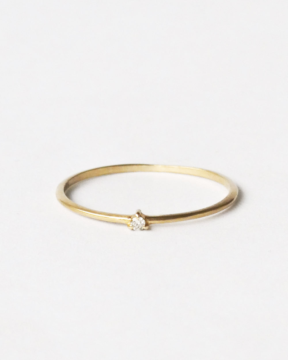 Tiny Diamond Wedding Ring, Classic Handmade Solid Gold Ring, Small Diamond  Gold Stacking Ring Choose 14k OR 18k Gold, Minimalist Wedding - Etsy
