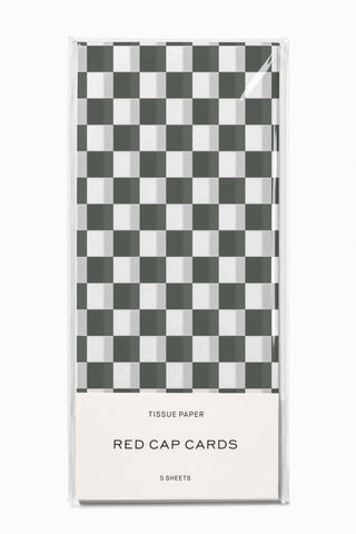 Black Checkers Tissue Paper