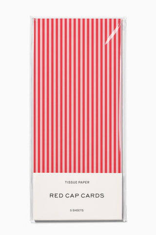 Red Pinstripes Tissue Paper