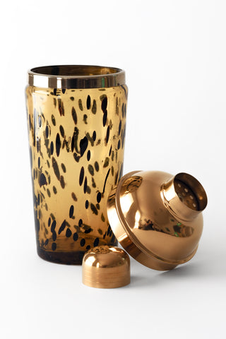 Tortoise Confetti Glass Cocktail Shaker