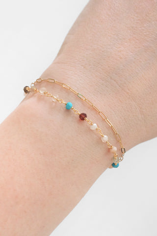 Tourmaline Paperclip Bracelet