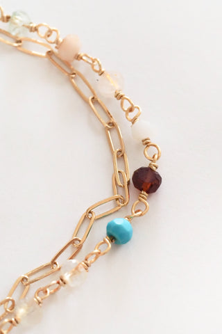 Tourmaline Paperclip Bracelet