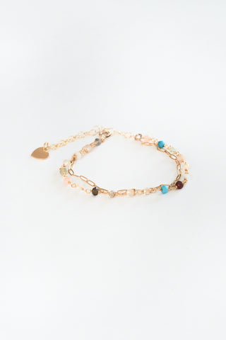Tourmaline Paperclip Bracelet