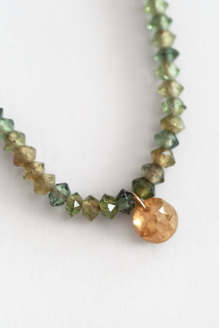 Tourmaline + Diamond Necklace