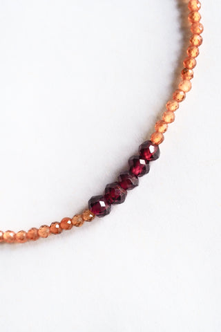 Tourmaline + Hessonite Garnet Bracelet