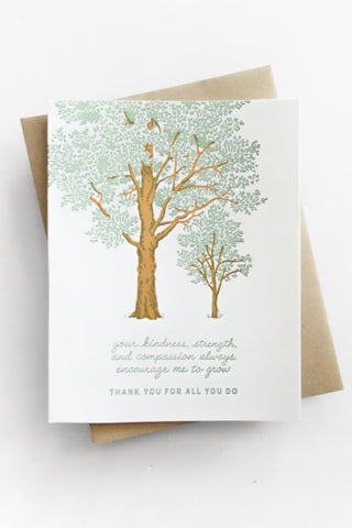 Tree and Sapling Caregiver Greeting Card