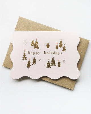 Trees Happy Holidays Greeting Card