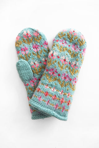 Turquoise Leelu Mittens