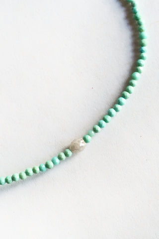 Turquoise + Grey Diamond Bracelet