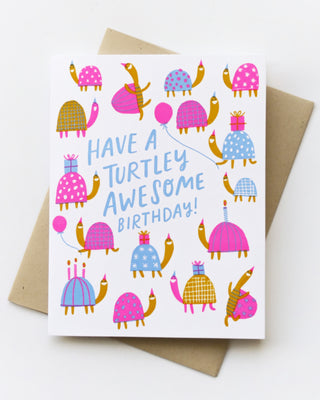 Turtley Awesome Birthday Greeting Card