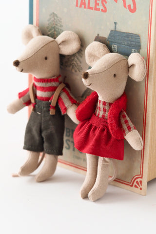 Twin Mice in Christmas Book