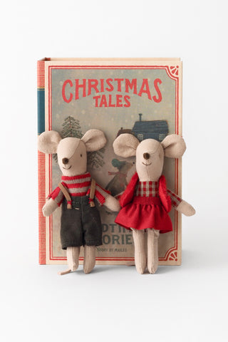 Twin Mice in Christmas Book
