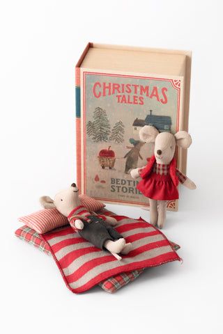 Twin Mice in Christmas Book