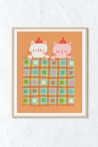 Two Cats Art Print