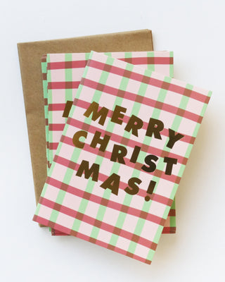 Typographic Christmas Greeting Card, Pack of 6