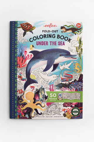Under the Sea Fold-Out Coloring Book