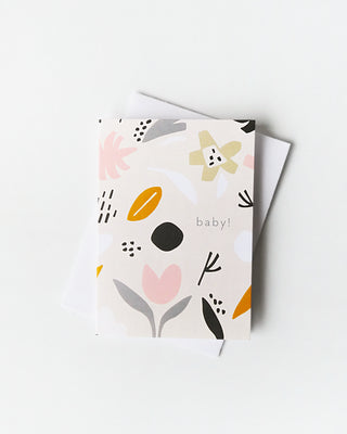 Baby Floral Mini Greeting Card