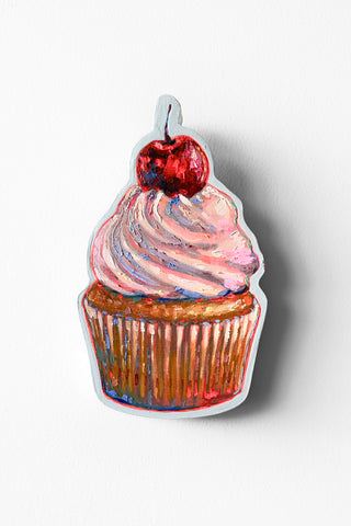 Vanilla Cupcake with Cherry