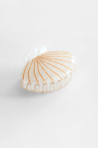 Vintage White Shell Claw Clip