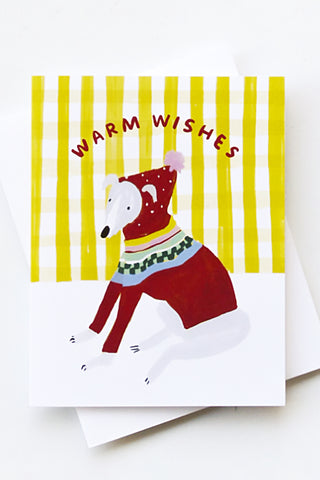Warm Whippet Greeting Card