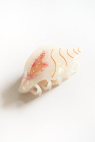 White Conch Seashell Hair Claw