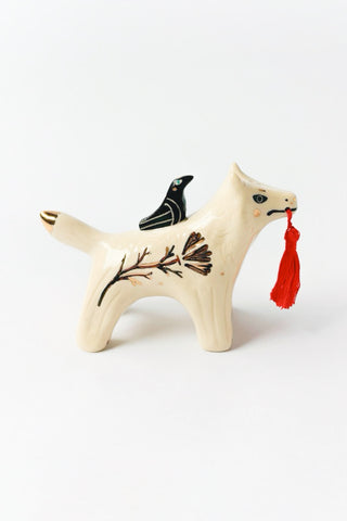 White Wolf and Raven Totem
