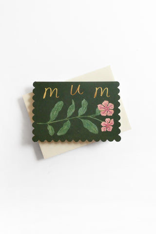 Wildflower 'Mum' Mini Greeting Card