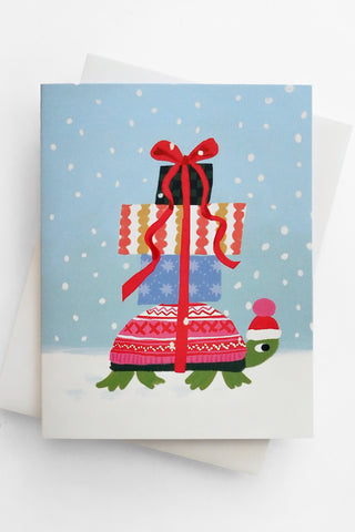 Winter Turtle Greeting Card