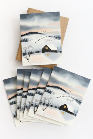 Winter Twilight Greeting Card Box