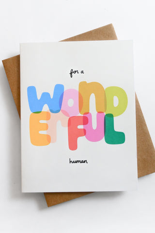 Wonderful Human Greeting Card