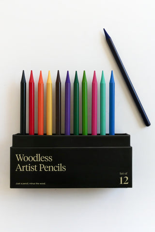 Woodless Artist Pencils, Set Of 12