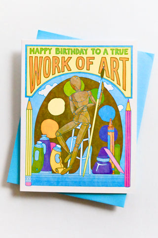 Work of Art Birthday Greeting Card