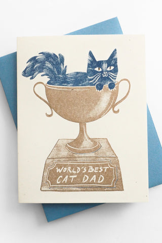 World's Best Cat Dad Greeting Card