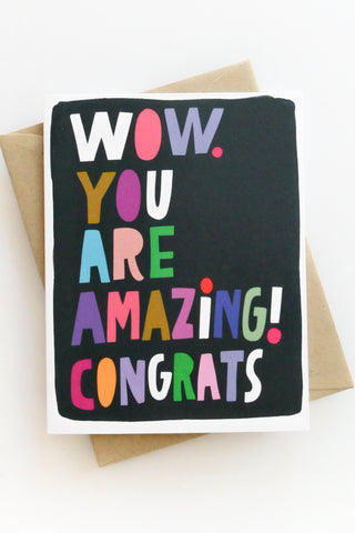 Wow Congrats Greeting Card