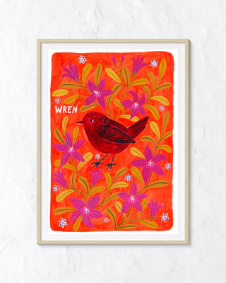 Wren Bird Art Print