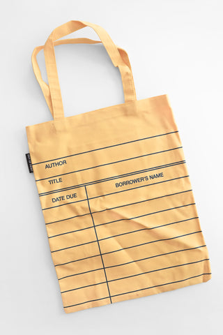 Yellow Library Card Tote Bag