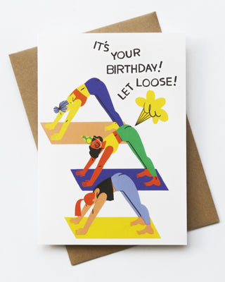 Yoga Birthday Greeting Card